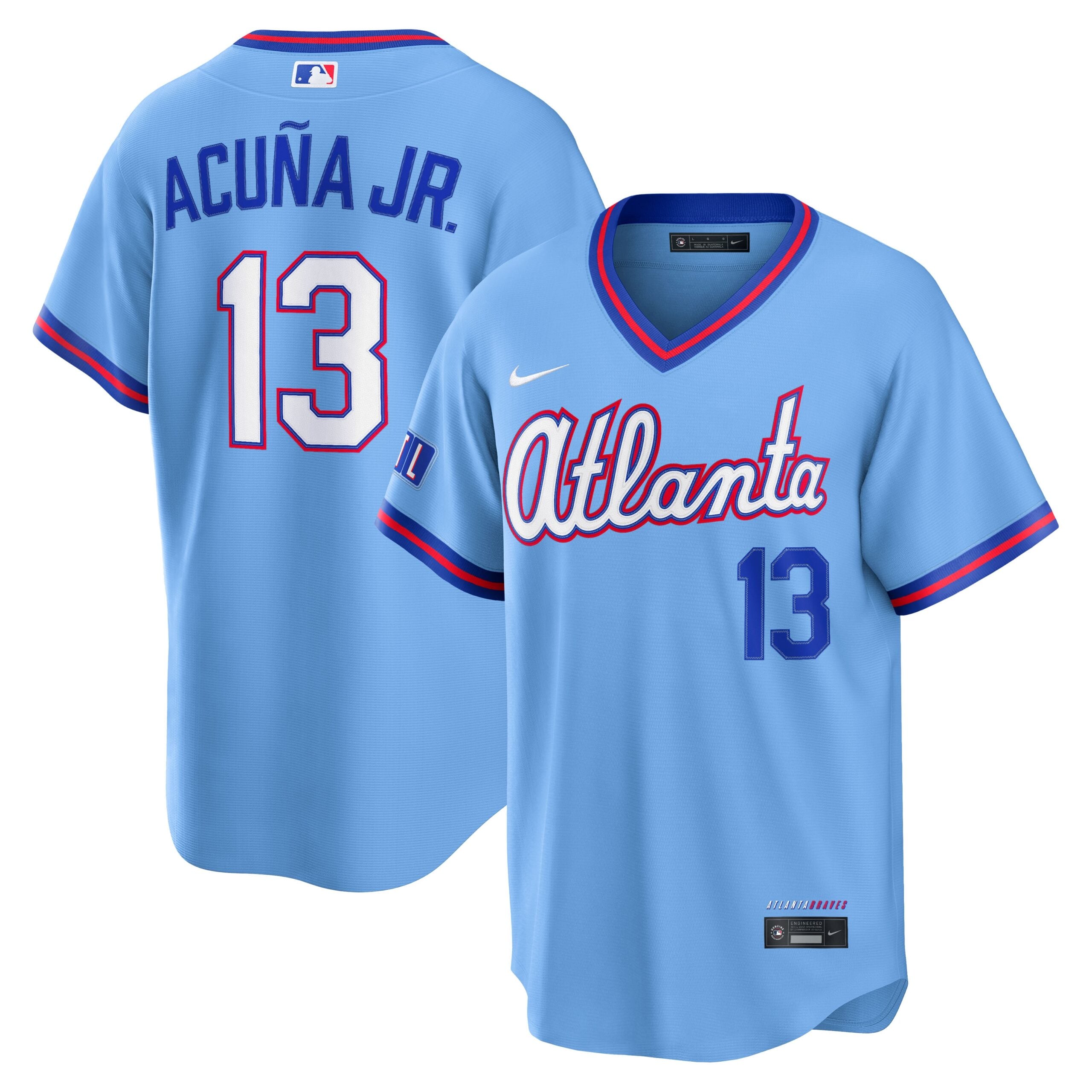Atlanta Braves Ronald Acuna Jr Nike powder blue 2026 City Connect Stadium Jersey