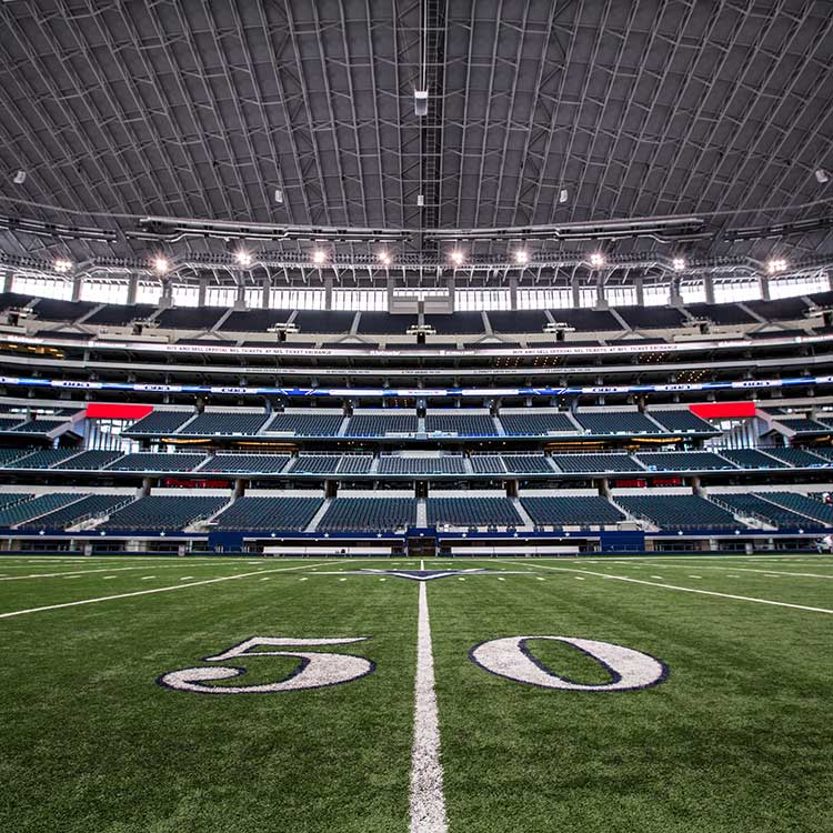 AT&T Stadium midfield view