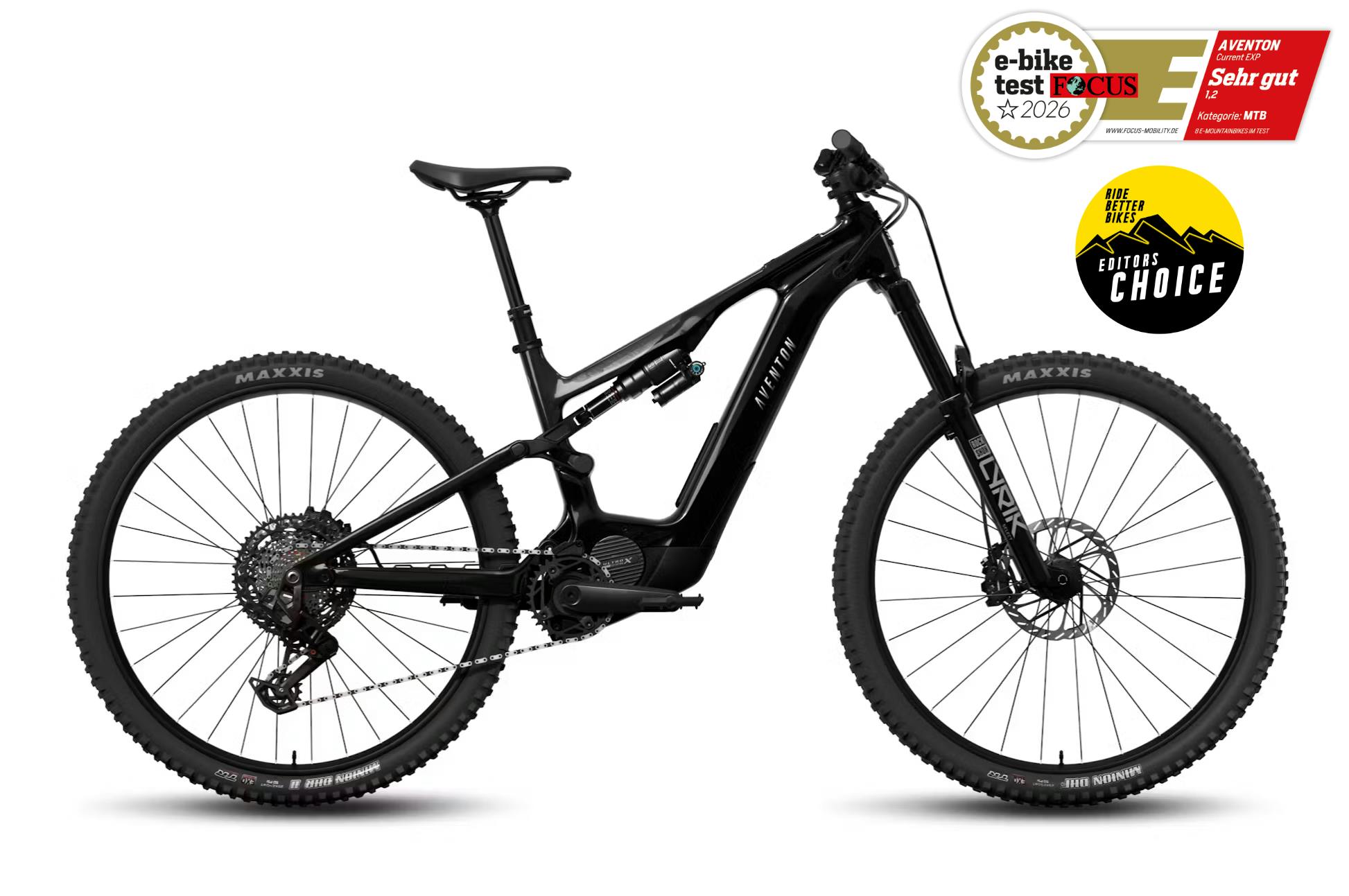 Aventon Current EXP E-MTB in schwarzer Ausführung