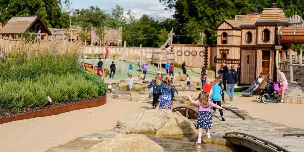 Children enjoying Adventure Play at Blenheim Palace
