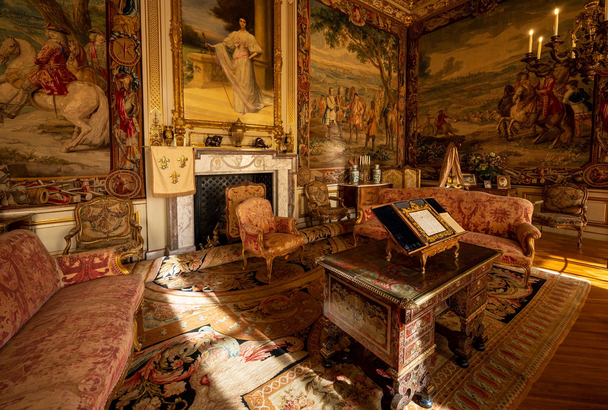 Ornate room interior at Blenheim Palace