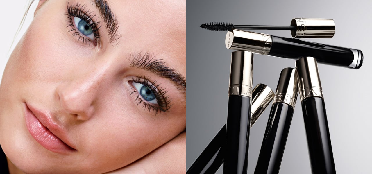Modell med Wonder Perfect 5D Mascara i en modern ögonmakeuplook