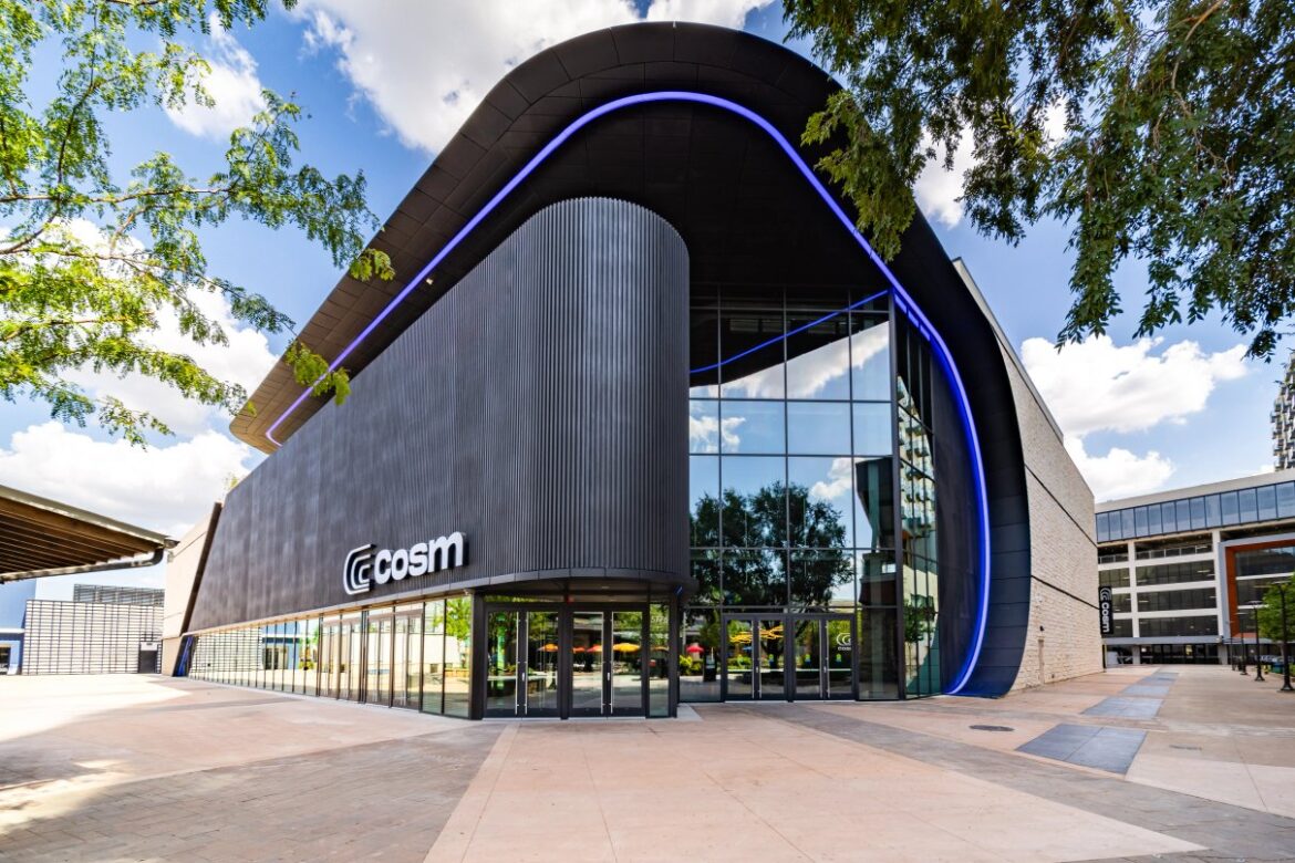 Cosm Dallas venue exterior at Grandscape