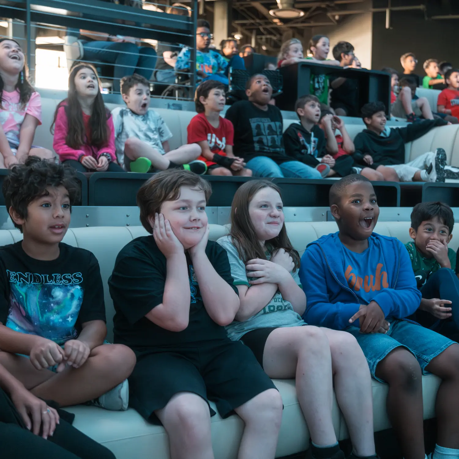 Students enjoying a Cosm field trip
