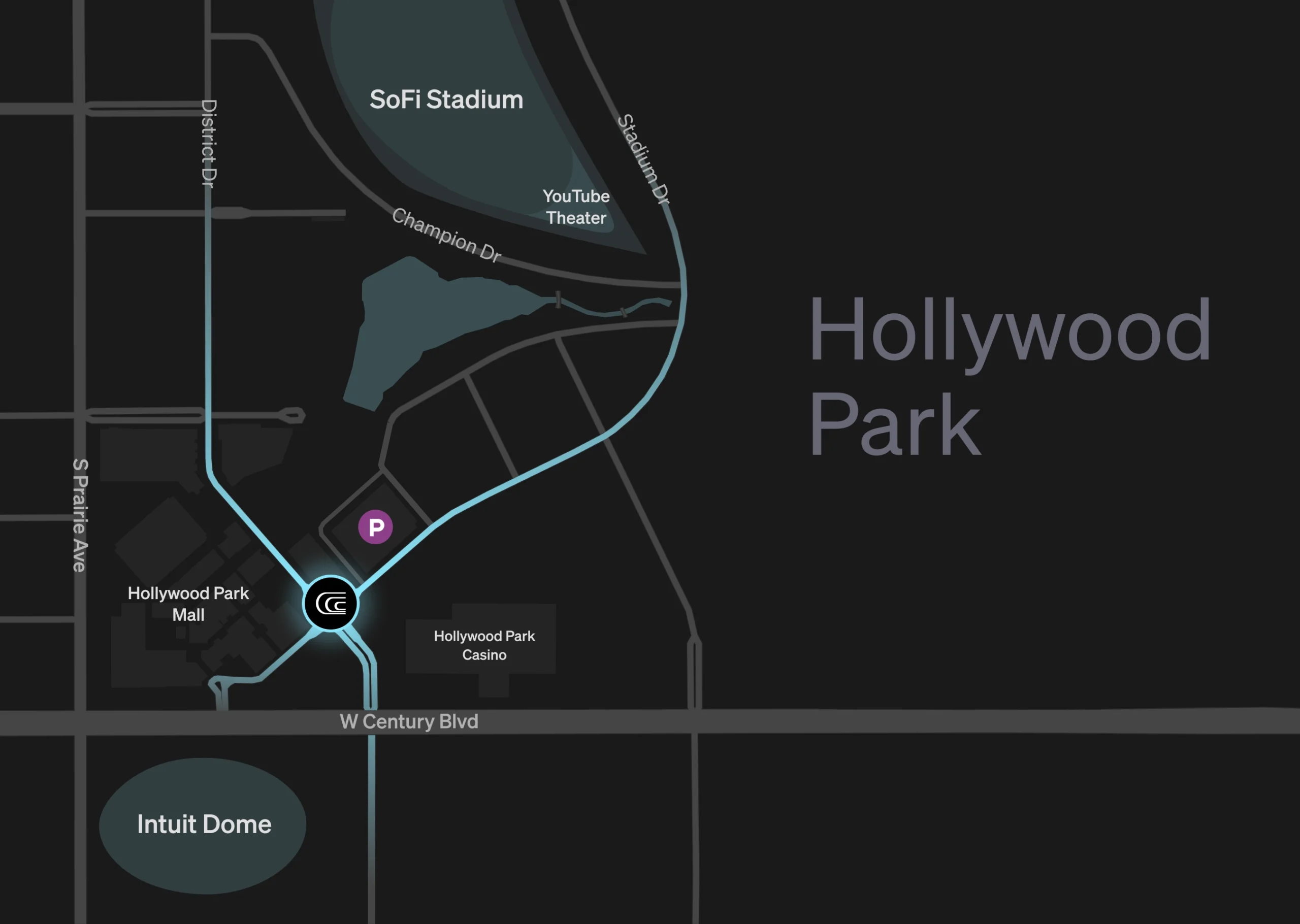 Cosm Los Angeles venue location and parking map