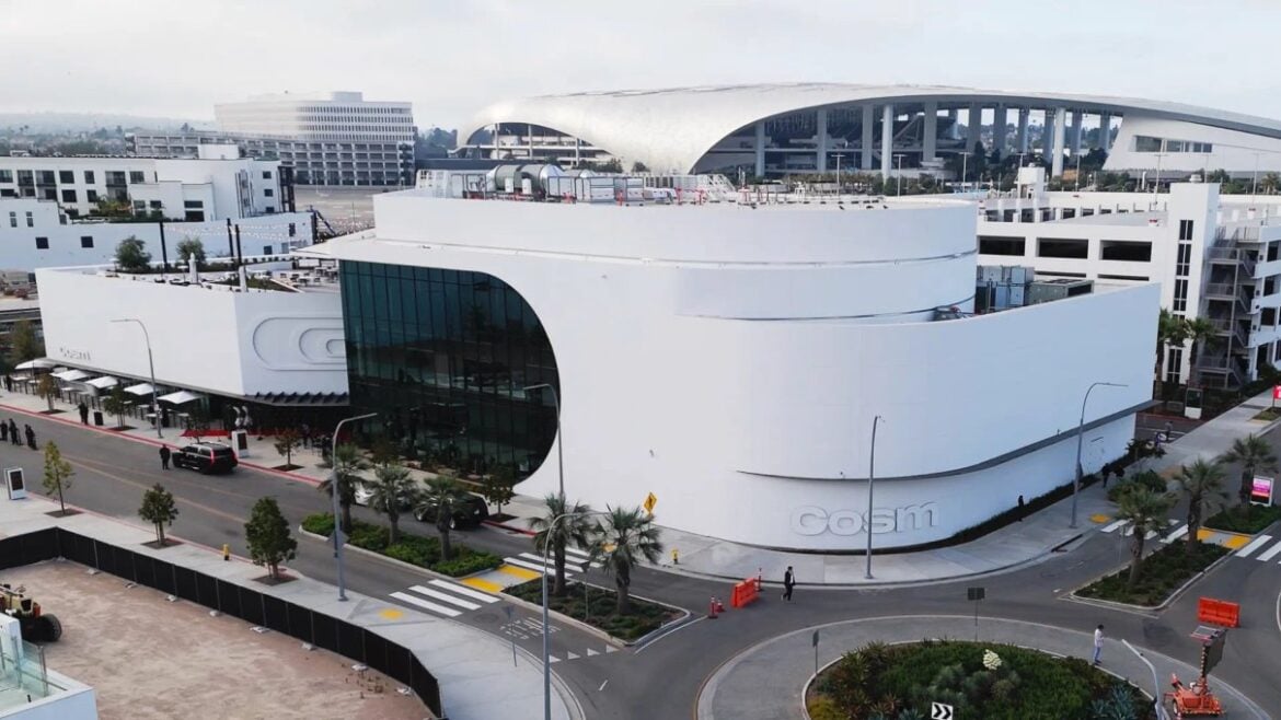 Aerial view of the Cosm Los Angeles venue