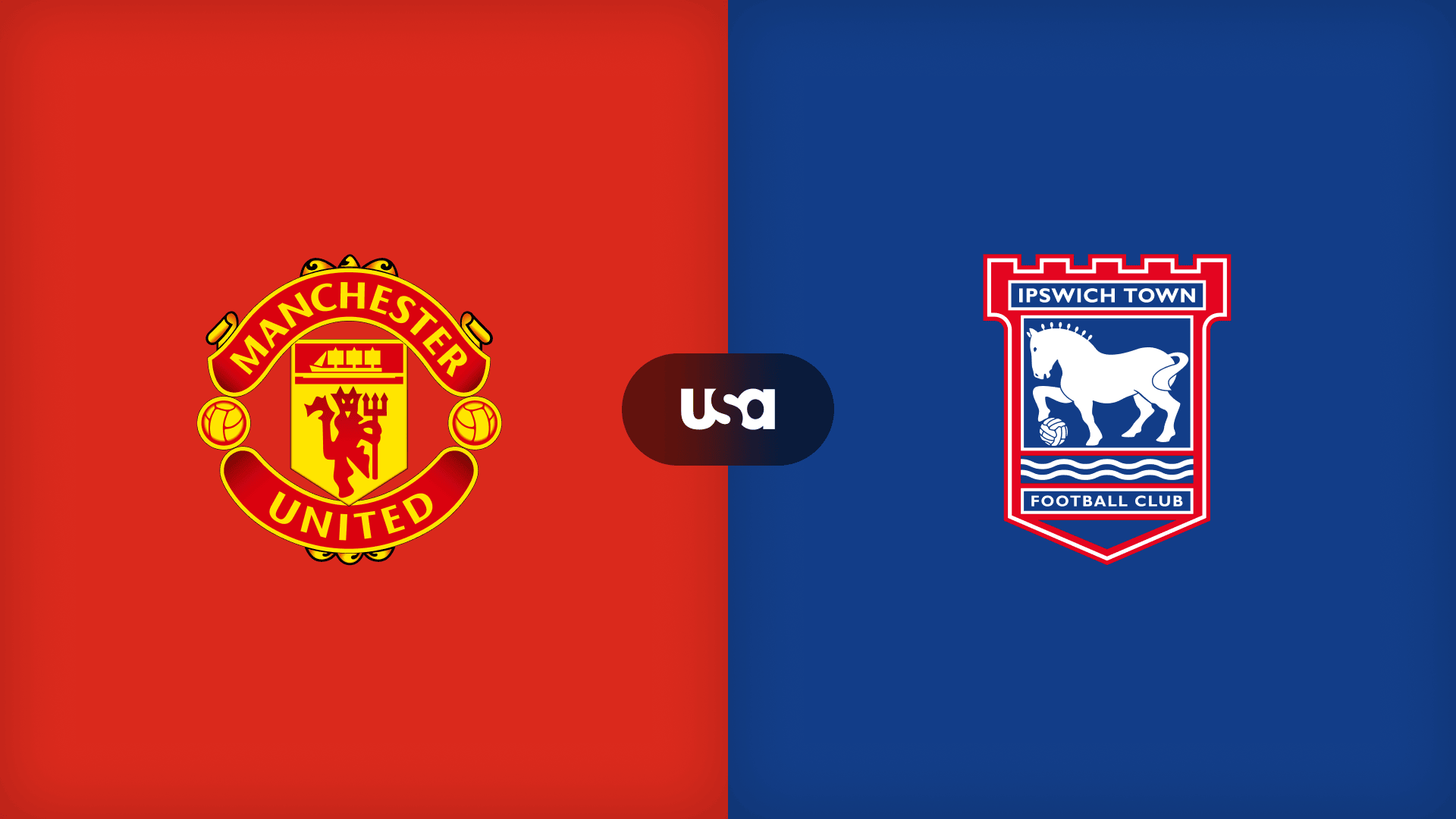 Manchester United versus Ipswich Town Premier League event artwork