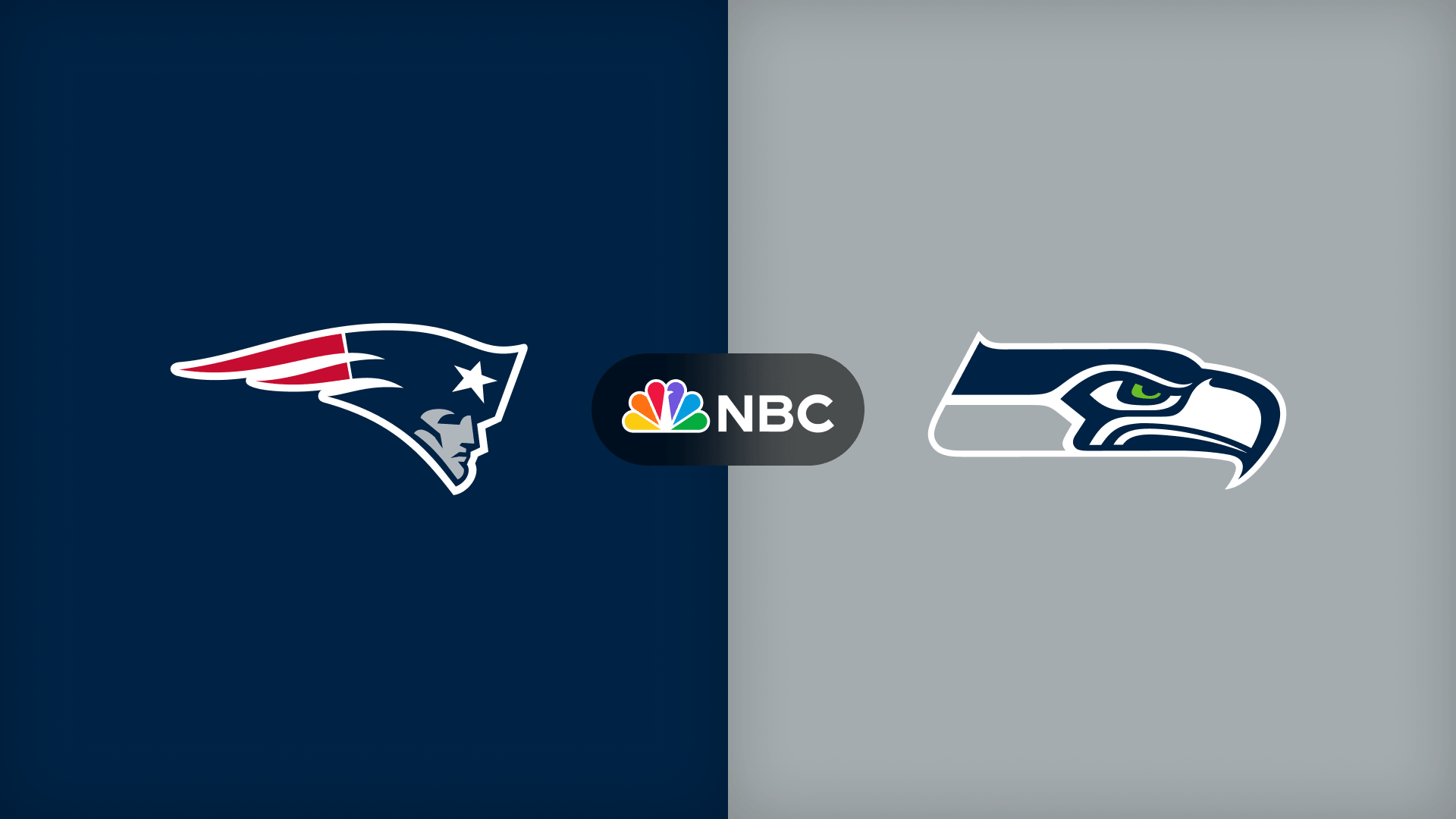 New England Patriots versus Seattle Seahawks NFL event artwork at Cosm