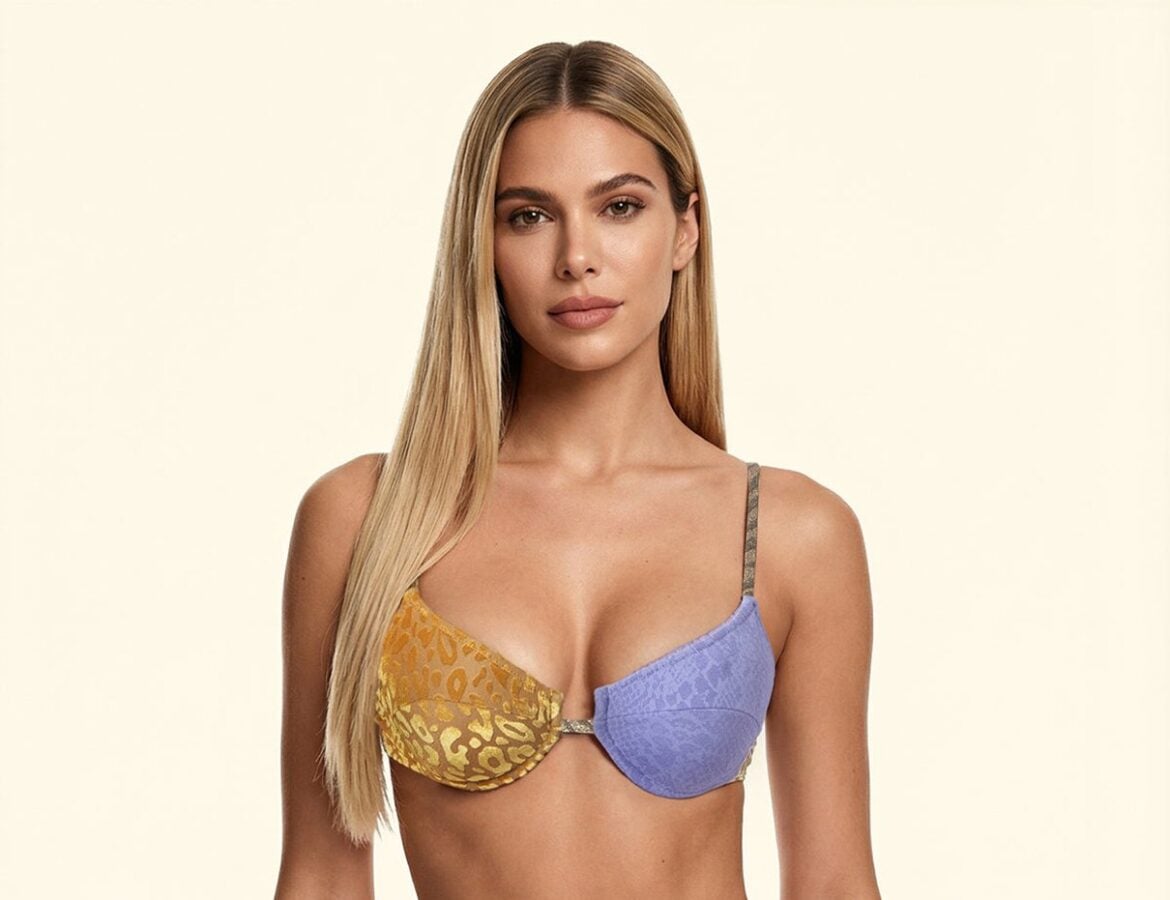 F**K multicolor underwire bikini with fixed American briefs
