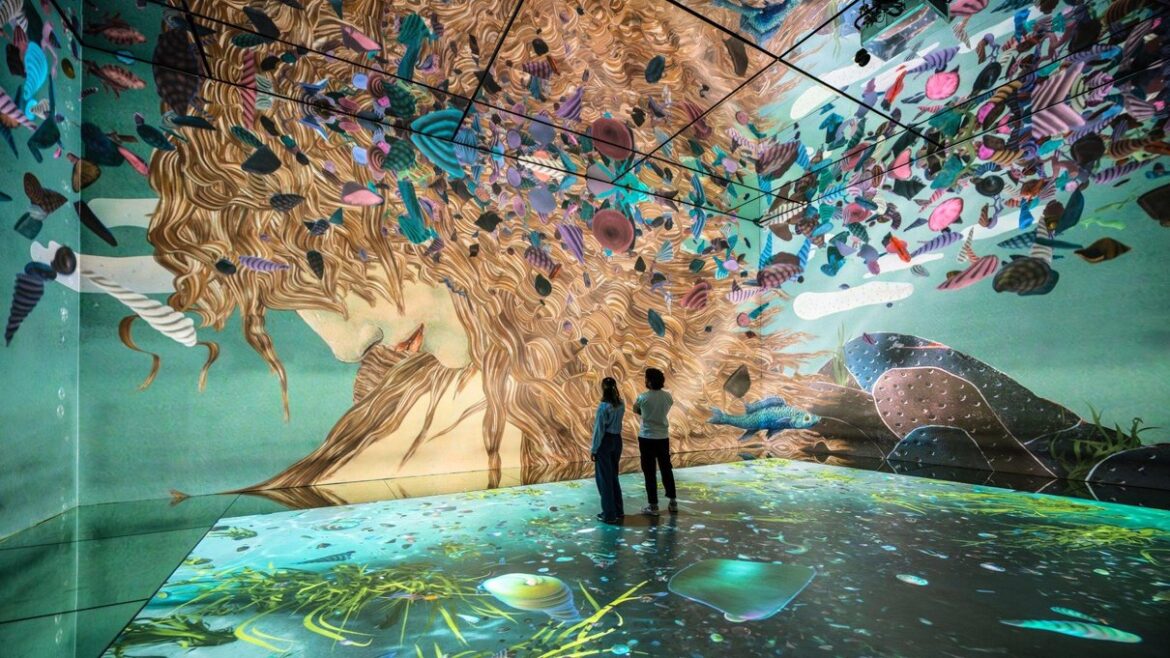 Immersive Dawn of Venus projection in Frameless Beyond Reality gallery