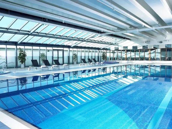 Indoor swimming pool at Shearwater Hotel and Spa