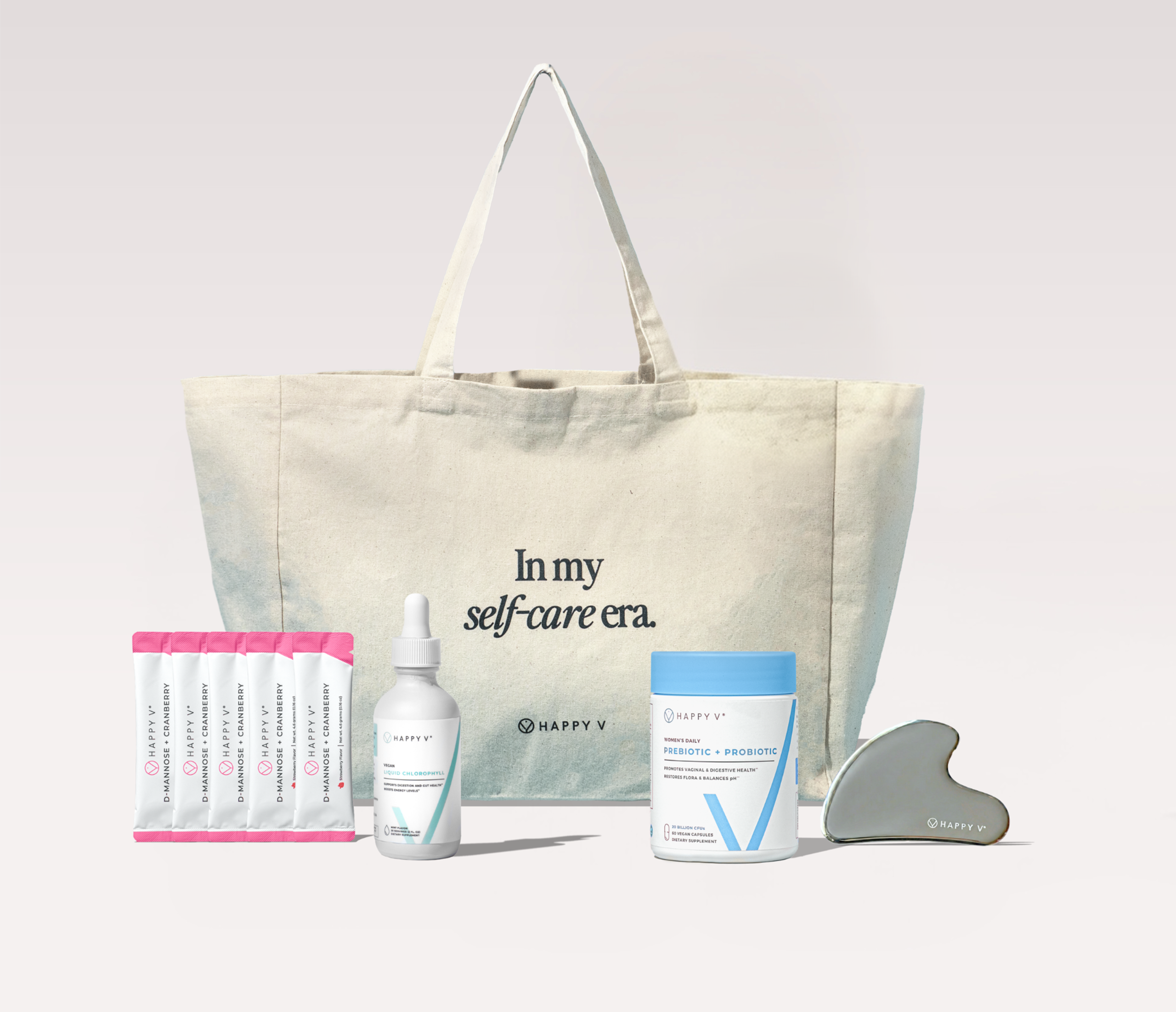 Happy V Fresh Start Kit products arranged together