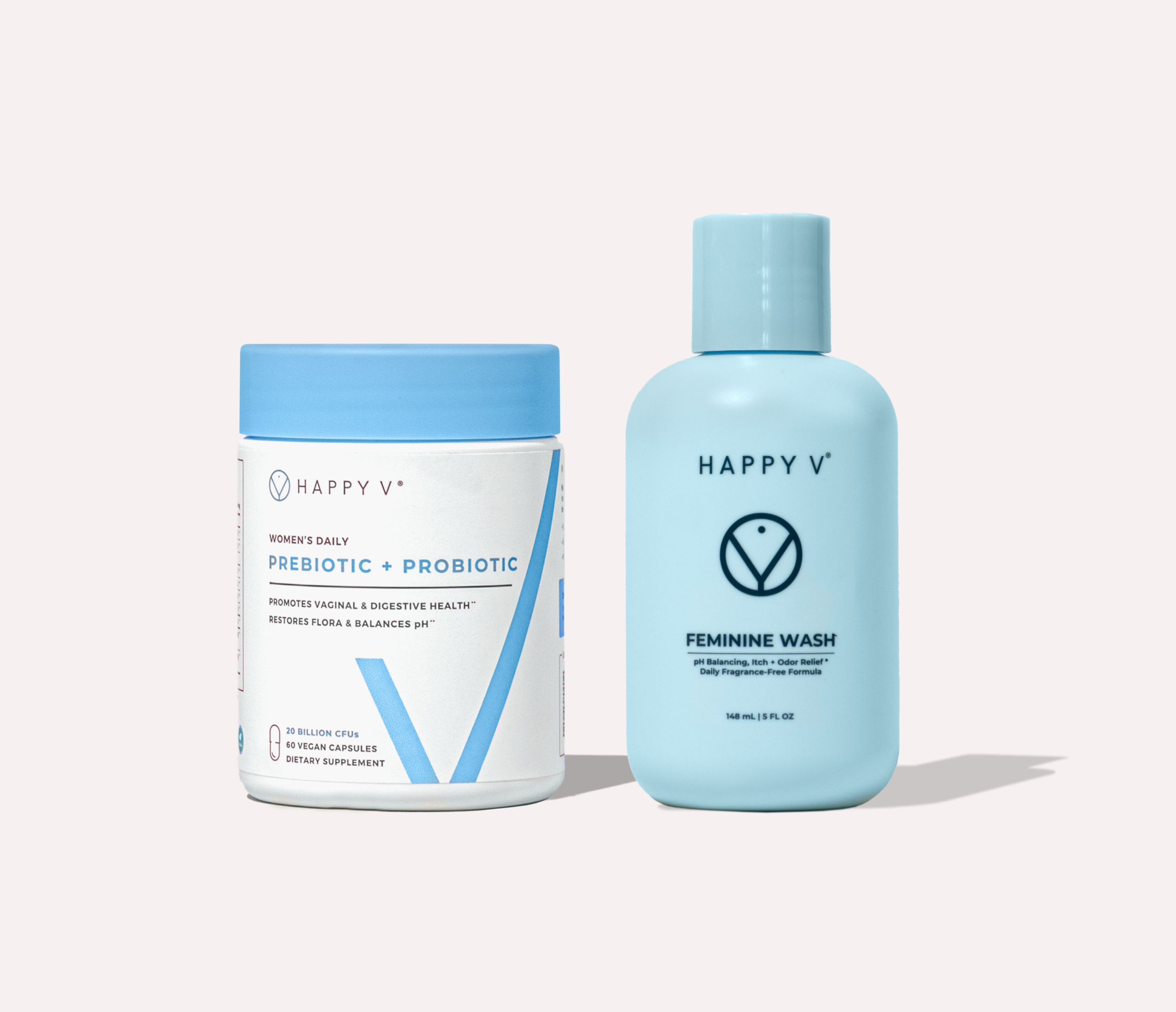 Happy V pH Balance Kit products arranged together