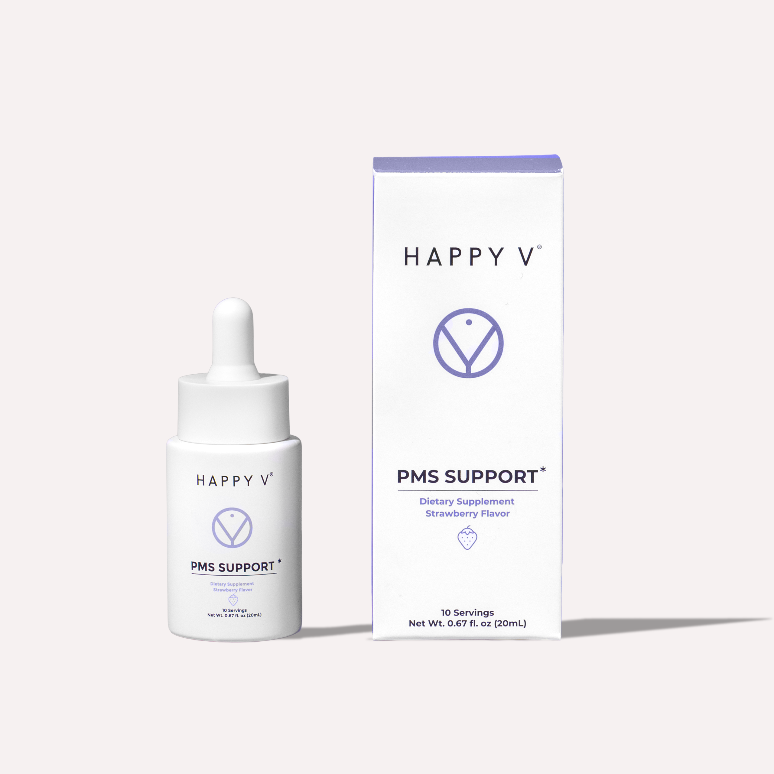 Happy V PMS Support supplement bottle