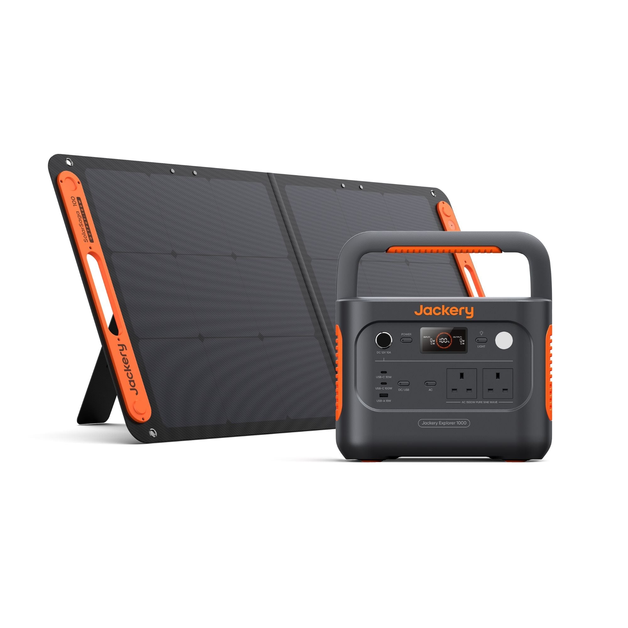 Jackery Solar Generator 1000 v2 with portable battery and solar panel