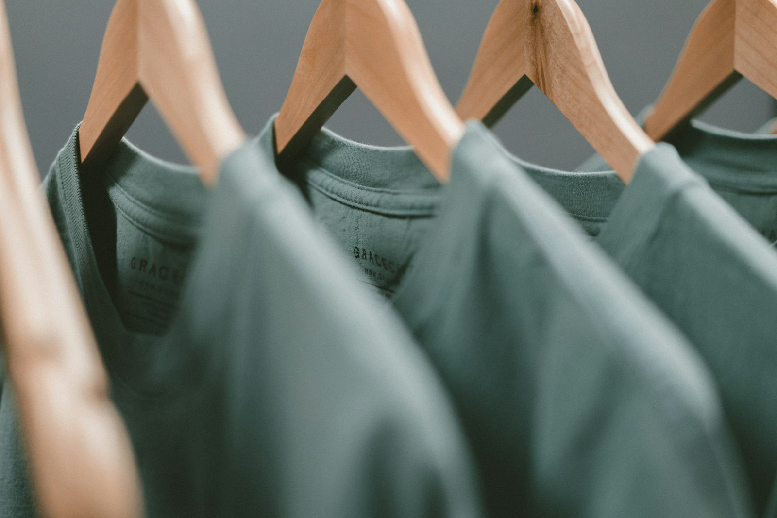 Assorted garments arranged in a fashion store