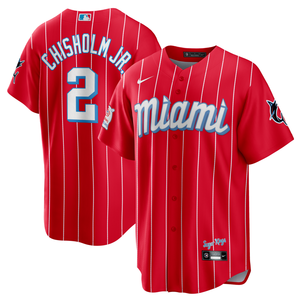 Miami Marlins Jazz Chisholm Jr Nike red City Connect Replica Jersey