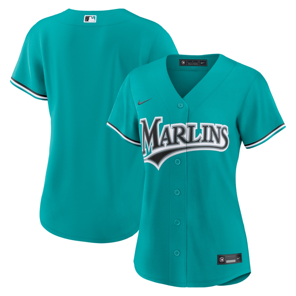 Women's Miami Marlins Nike teal Alternate Replica Jersey