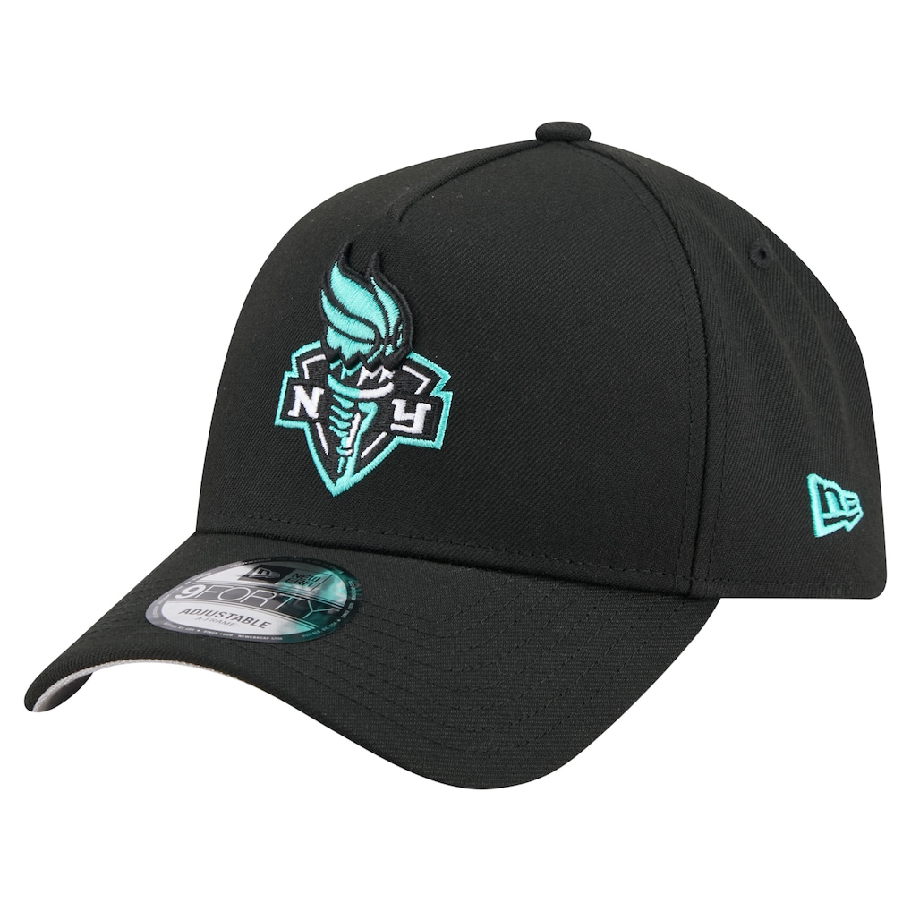 Black New York Liberty Core Logo A-Frame 9FORTY Adjustable Hat