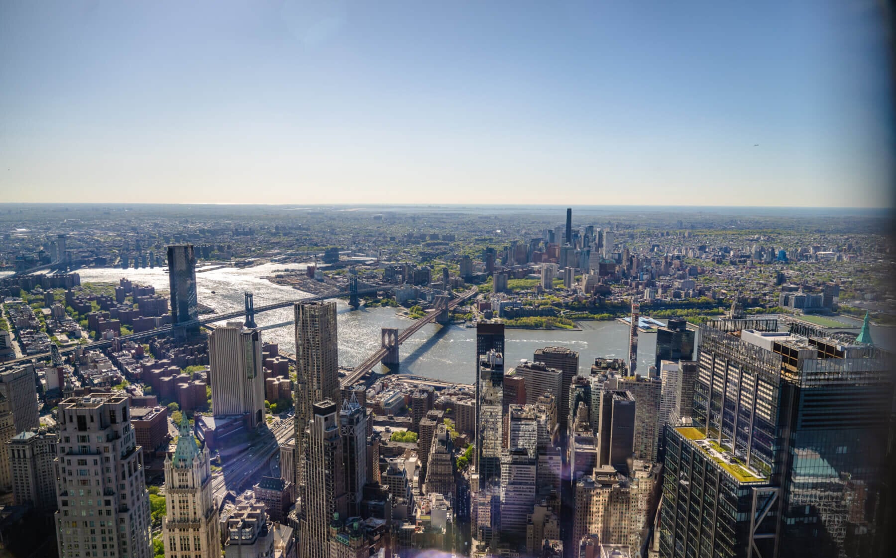 Aerial view of the Manhattan skyline