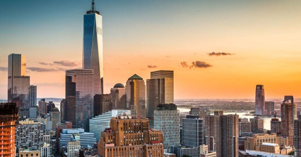 New York skyline view from One World Observatory