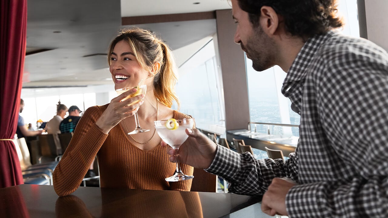 ONE Dine dining area with New York views