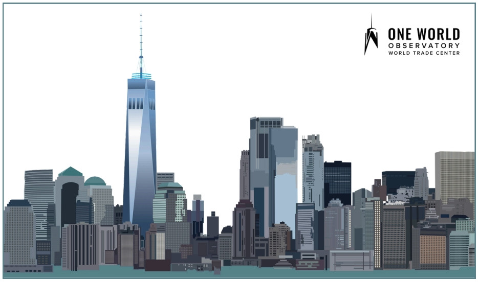 Manta polar Skyline de One World Observatory extendida