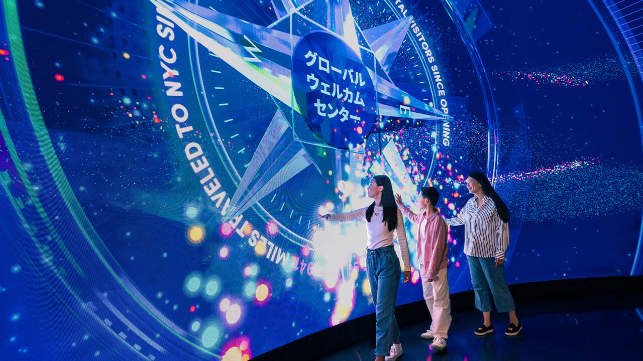 Guests experiencing the SkyPod elevator journey at One World Observatory