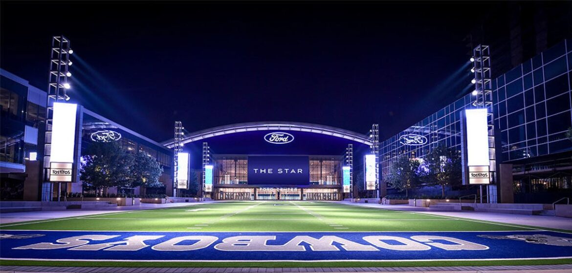 Ford Center exterior plaza at The Star in Frisco