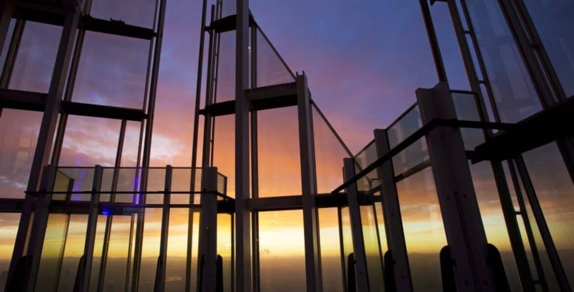 Open-air Skydeck at The View from The Shard with London beyond