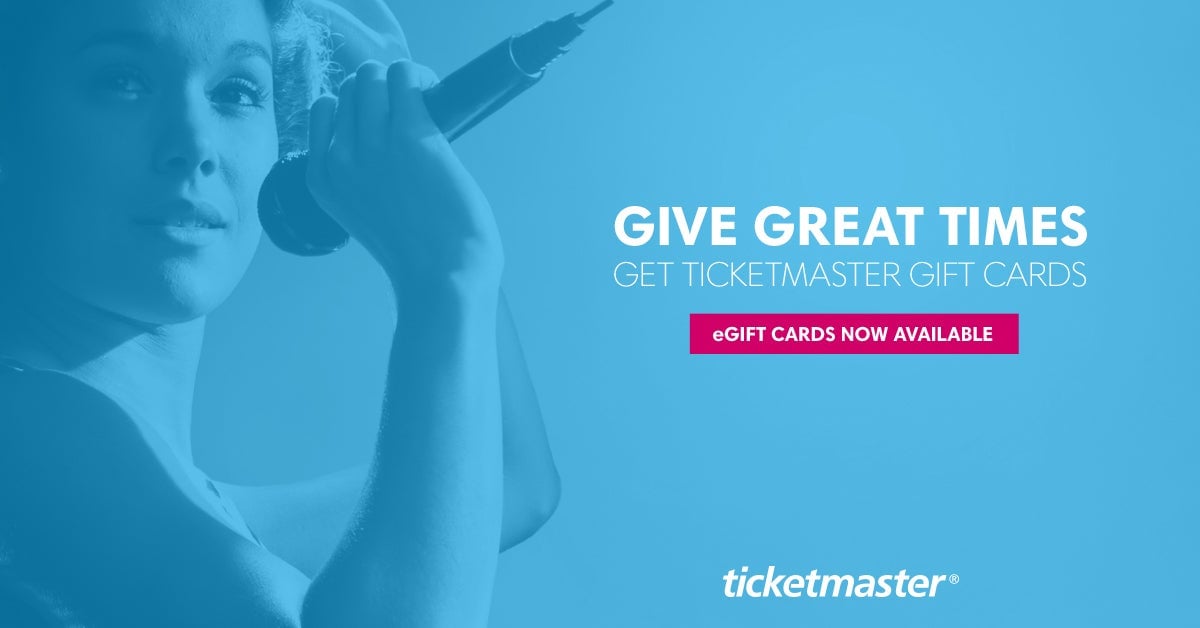 Ticketmaster gift card artwork for live entertainment