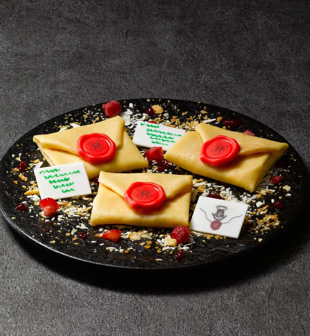 Hogwarts acceptance letter themed crepe