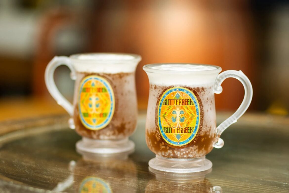 Butterbeer served at the Warner Bros. Studios Japan Butterbeer Bar