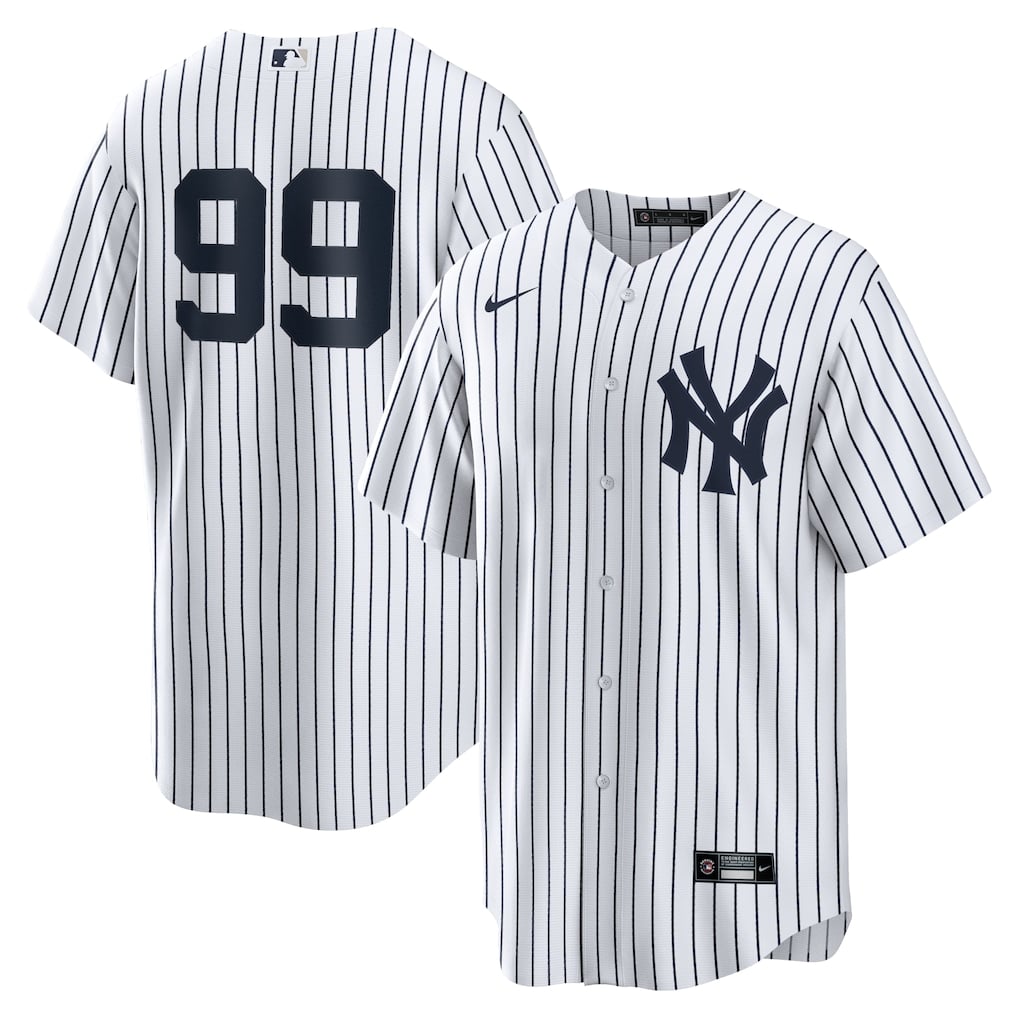 Aaron Judge Nike white New York Yankees home replica player name jersey