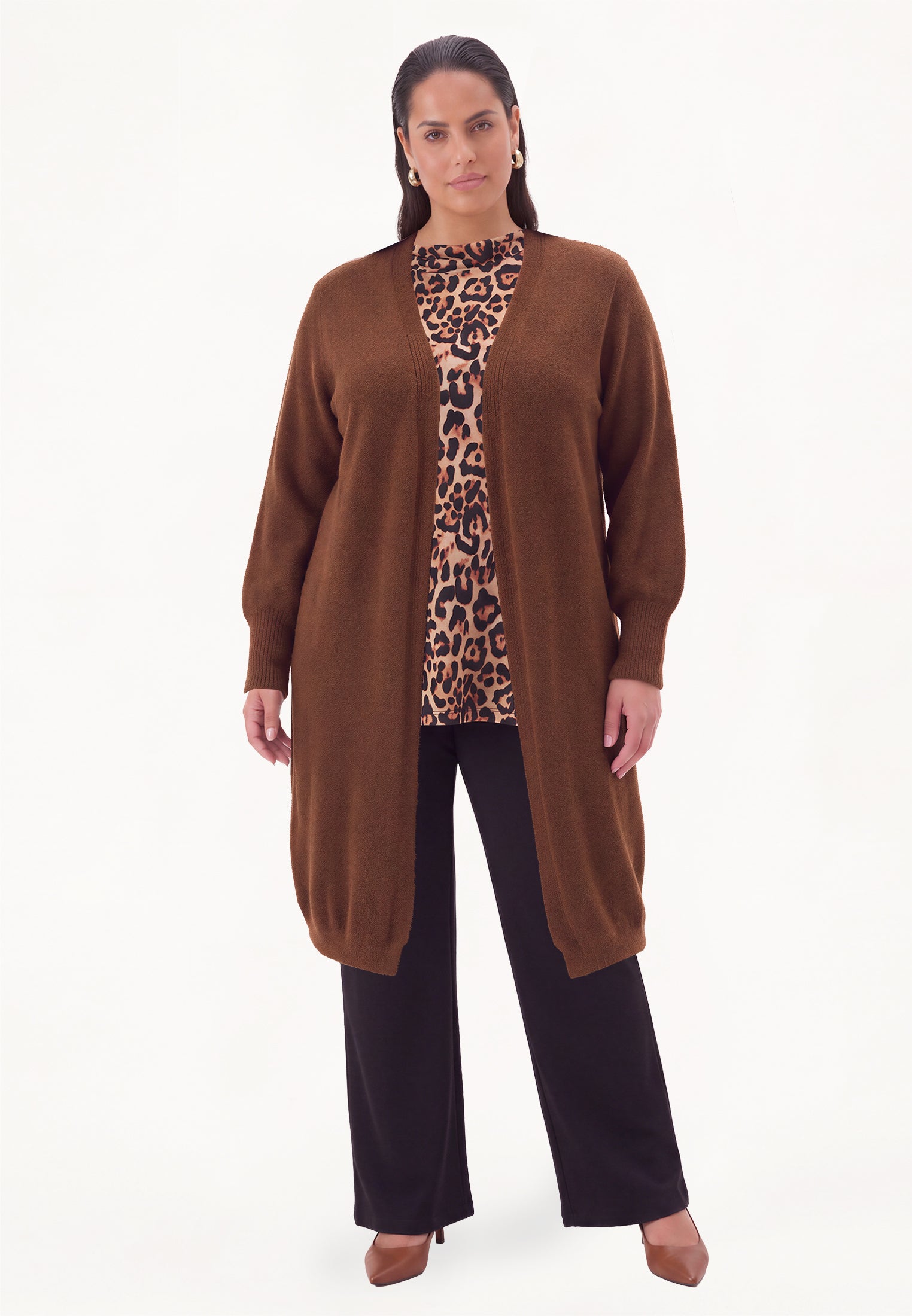 Cardigan SOFT brun Yoek