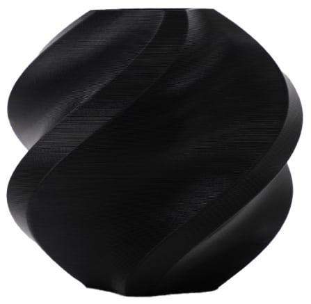 Black 3D printed vase