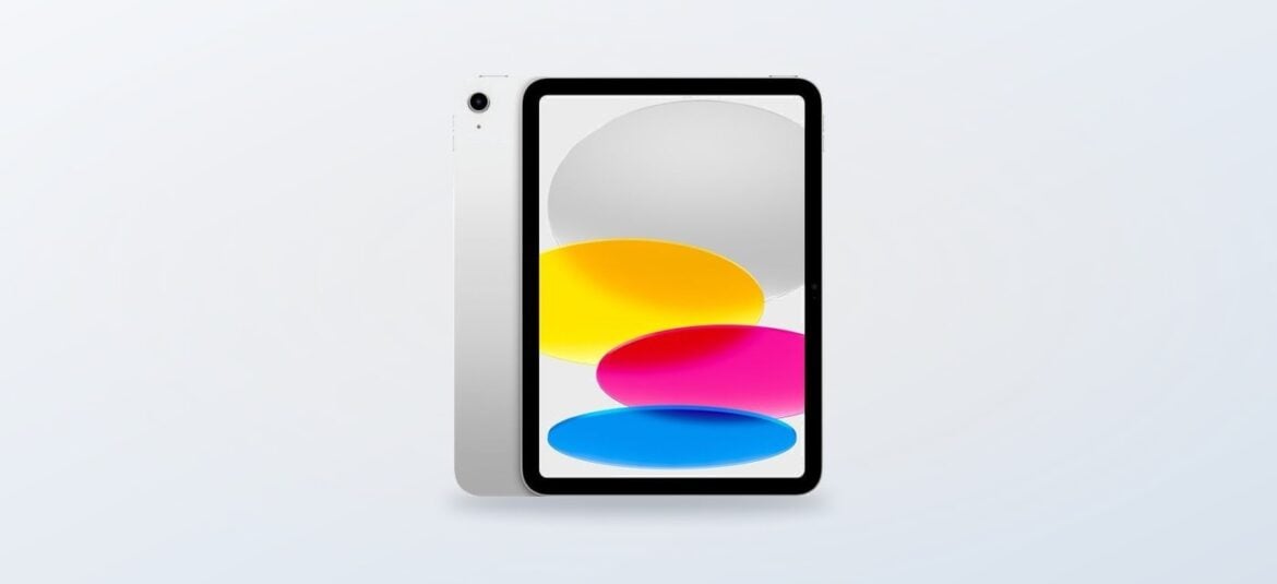 Apple iPad 11 inch in silver on a clean product background