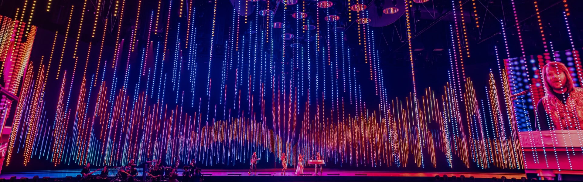 ABBA Voyage concert performance inside the arena