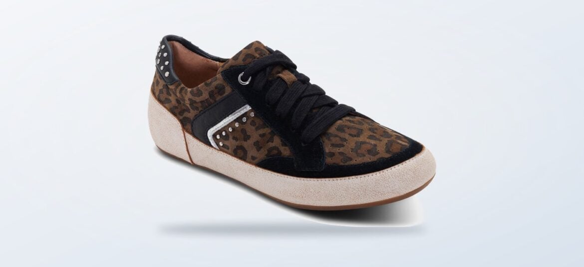 Aetrex Tess leopard arch support sneaker