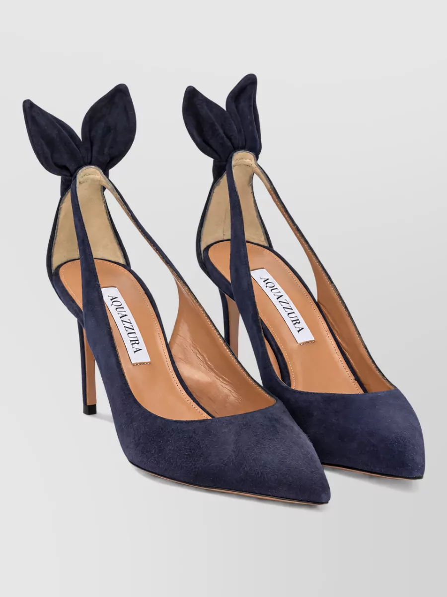 Aquazzura leather bow tie 85 mm pumps