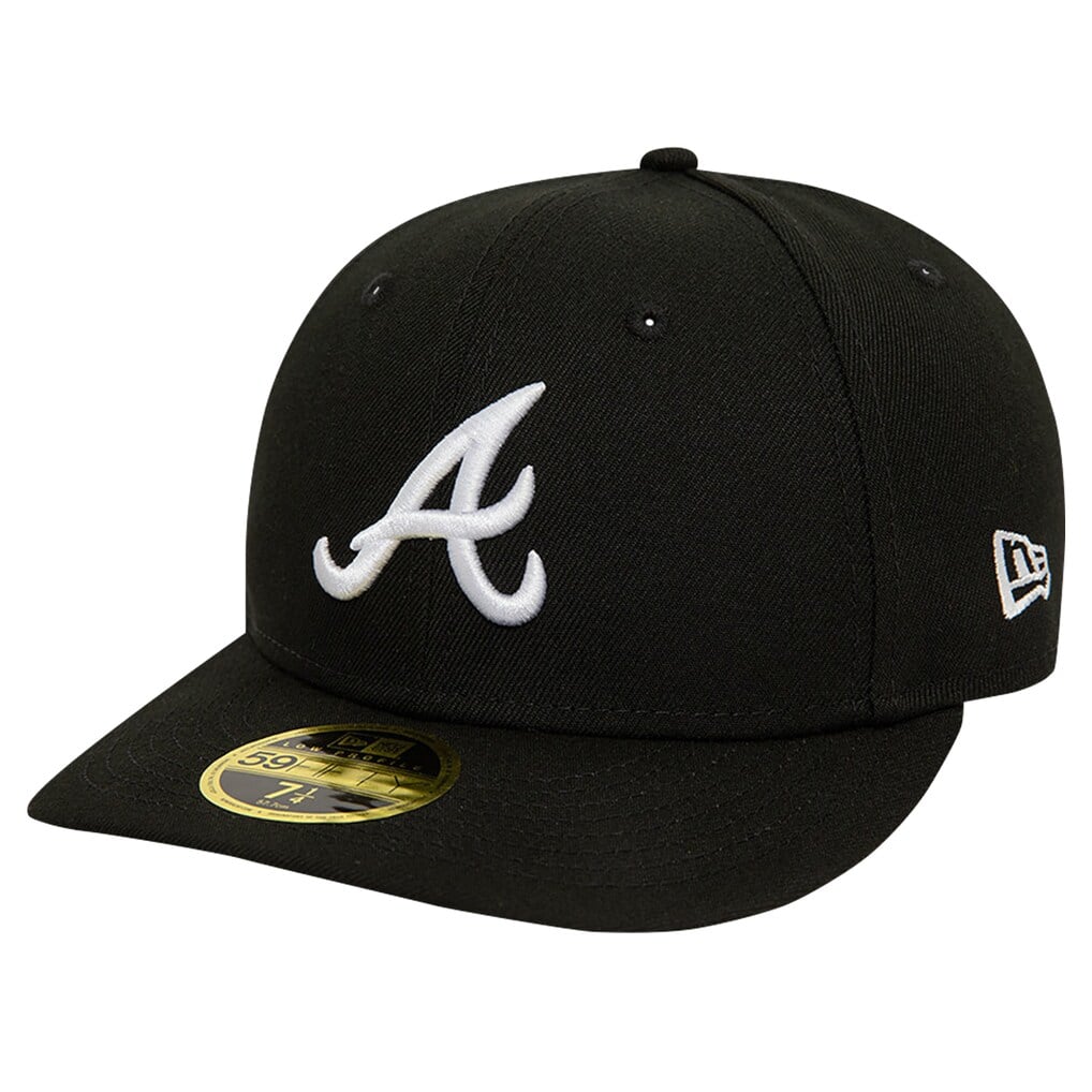 Black Atlanta Braves low profile 59FIFTY fitted hat