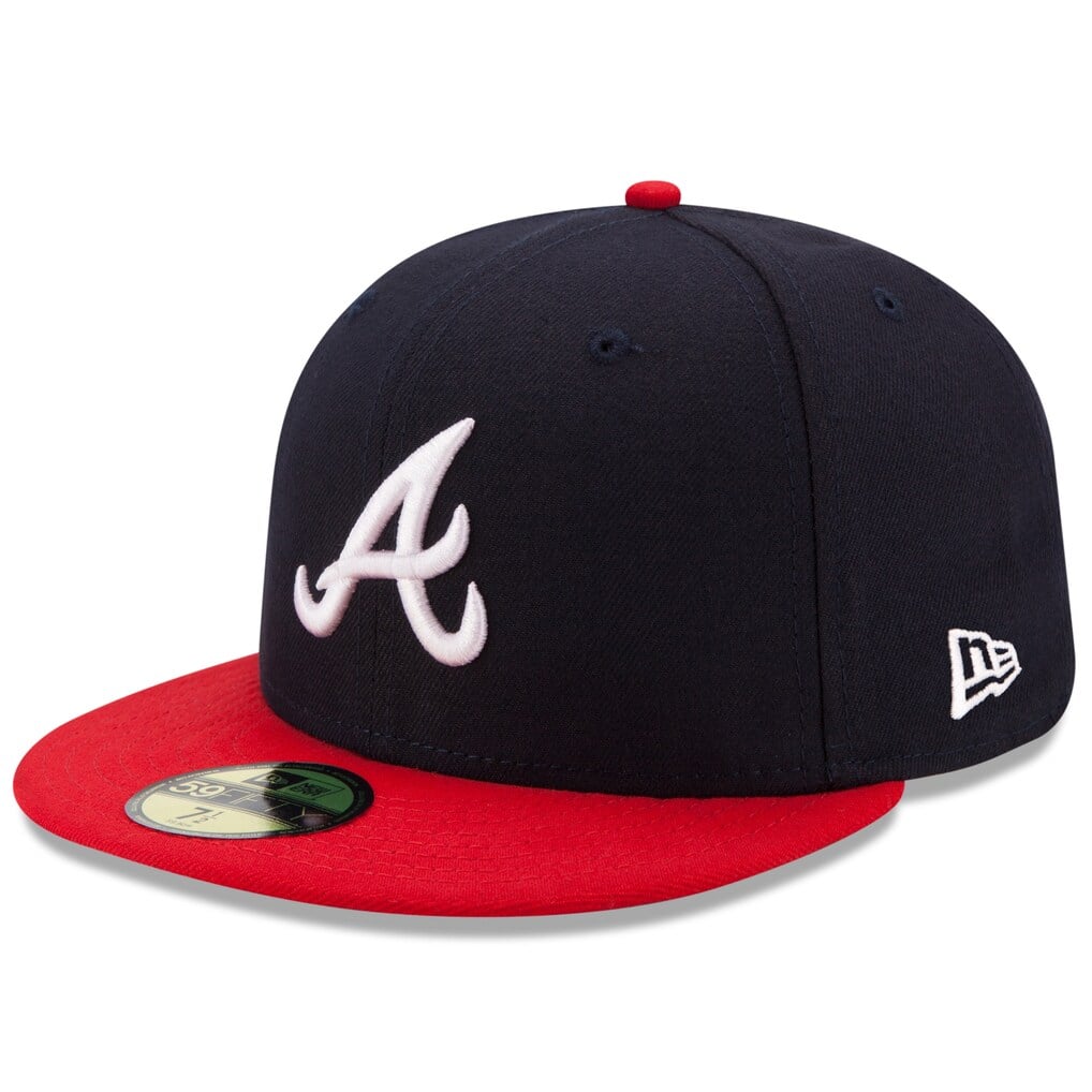 Navy and red Atlanta Braves home authentic on-field fitted hat