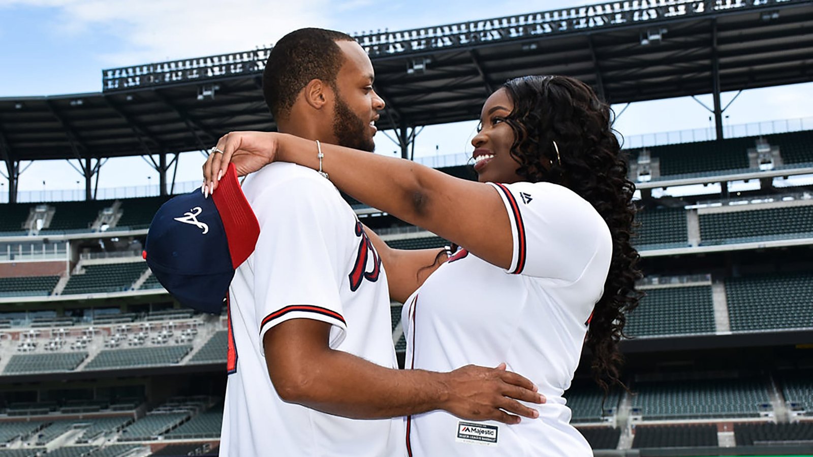 Sesión fotográfica en el estadio de Atlanta Braves