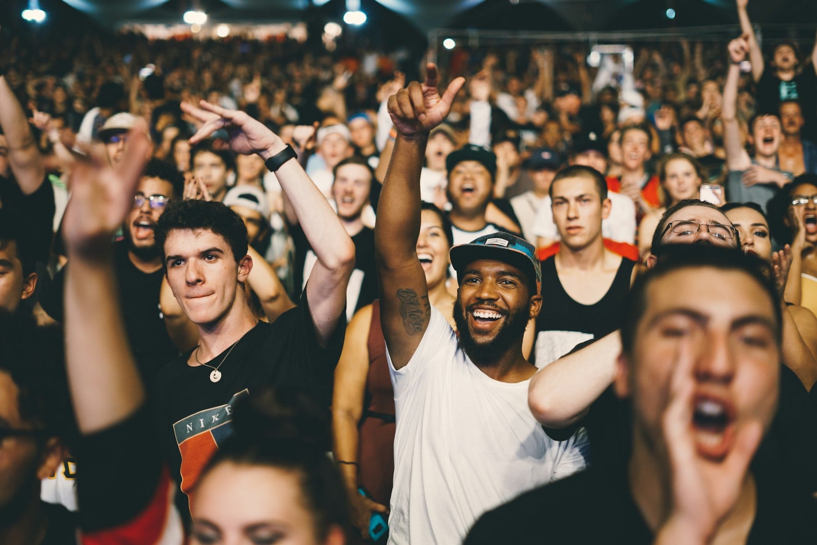 Audience watching a live music event