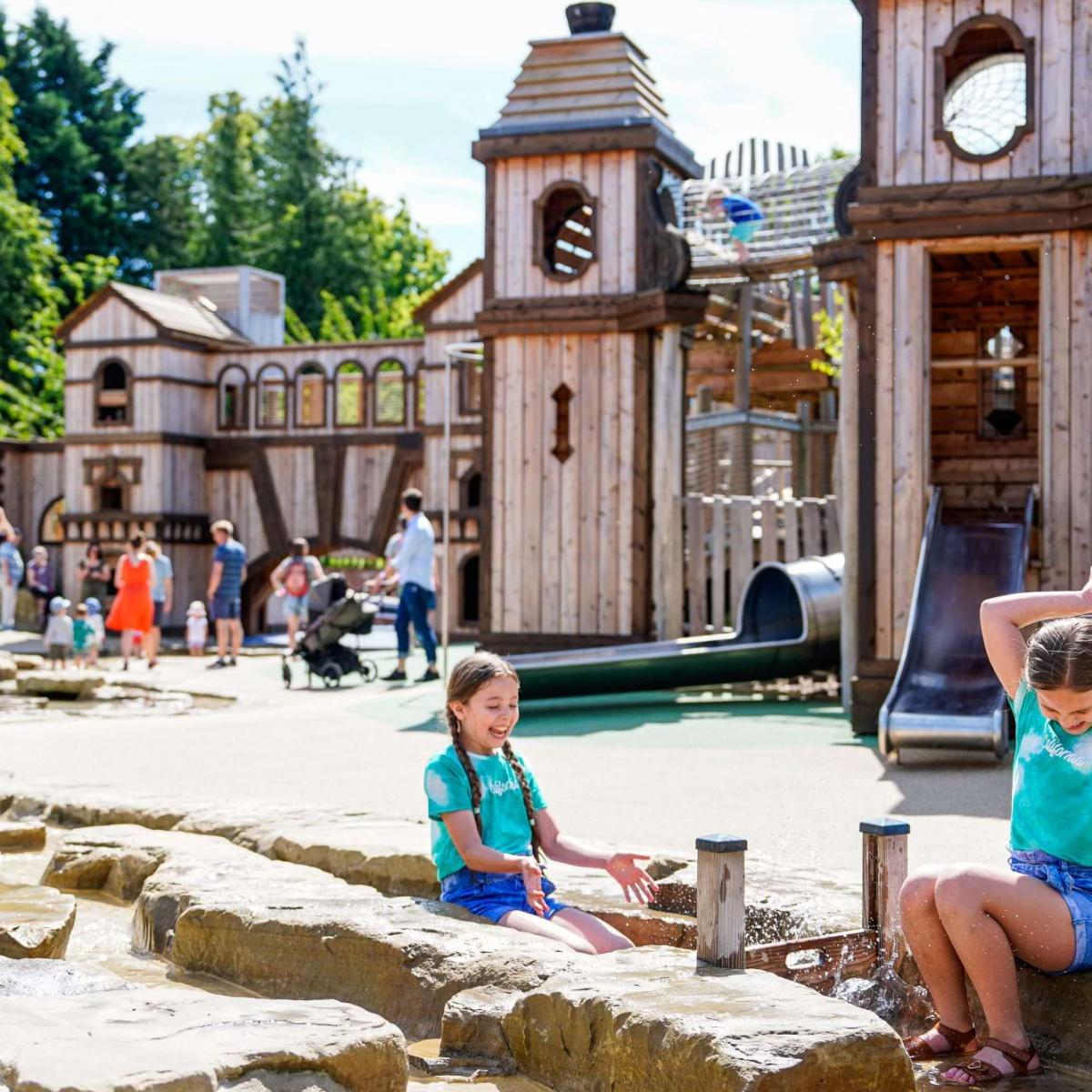 Water play area at Blenheim Palace Adventure Play