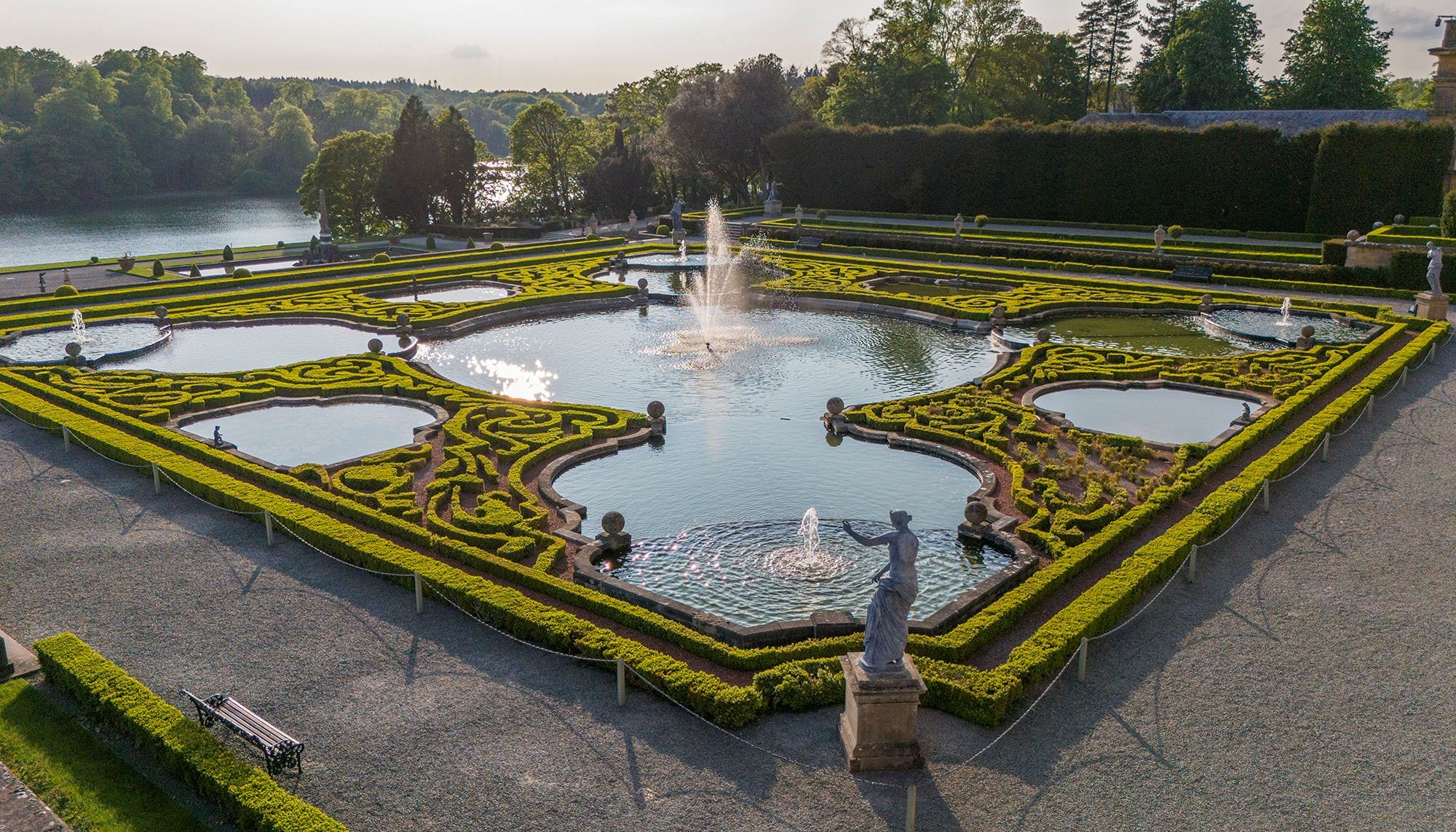 The Water Terraces and formal gardens at Blenheim Palace