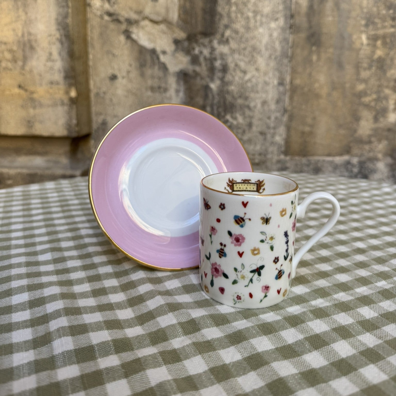 Whimsical Wonders Chintz Coffee Can and Saucer from Blenheim Palace