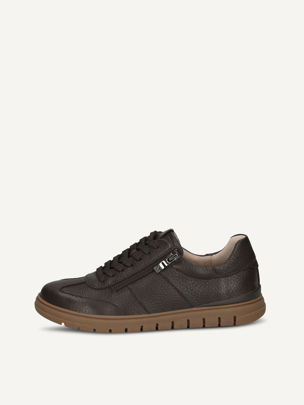 Brauner Caprice Ledersneaker aus der Deerskin-Auswahl