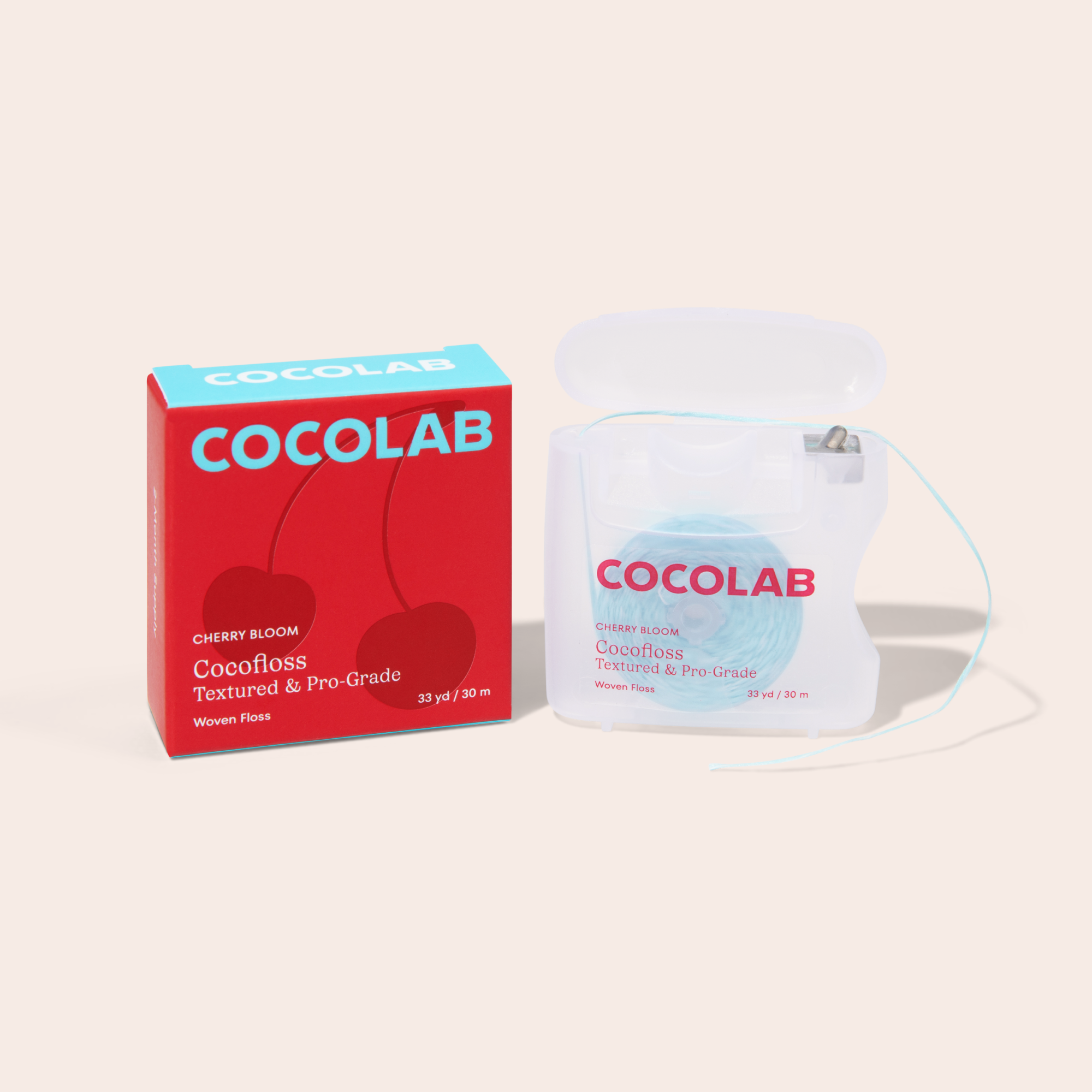 Cherry Bloom Cocofloss dental floss spool and dispenser