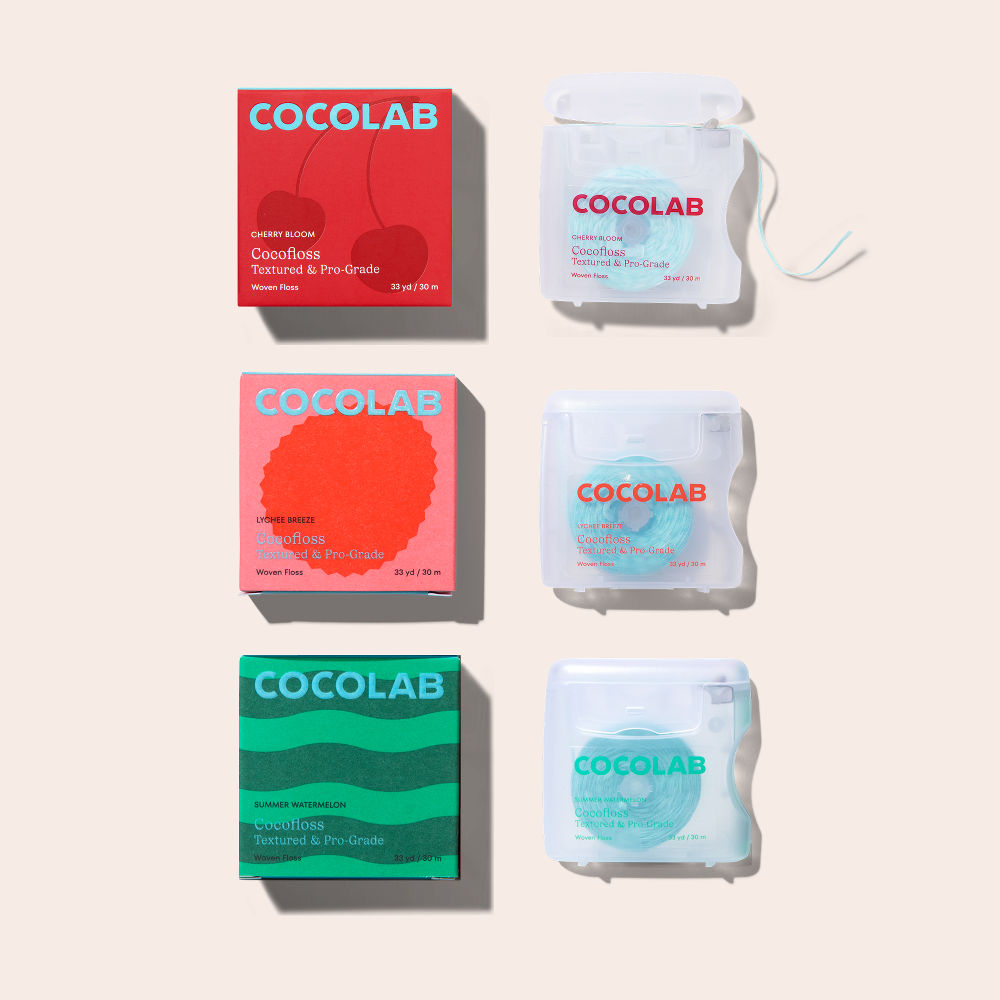Cocofloss Fresh and Juicy Floss Trio product set